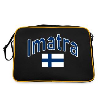 Drapeau finlandais d’Imatra - Sac Retro - noir/or - Dos