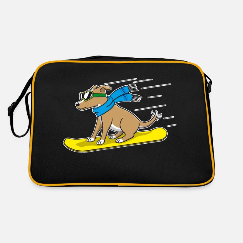Chien de snowboard Sac Retro