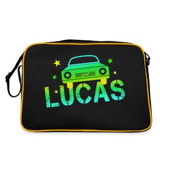 Lucas' birthday Lucas - Retro Bag - black/gold - Back