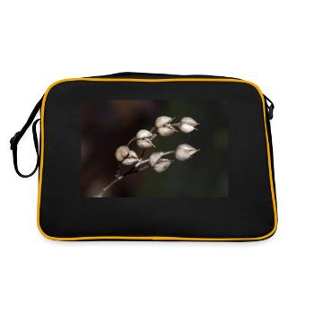 Trockenblume - Retro Tasche - Schwarz/Gold - Hinten