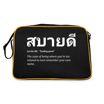 Thai quote - Retro Bag - black/gold - Back