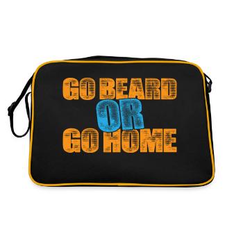 Go Beard or go Home - Retro Bag - black/gold - Back