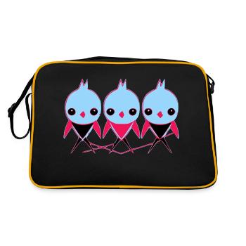 3 petits oiseaux - Sac Retro - noir/or - Dos