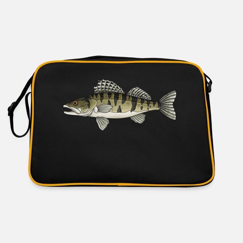 Conception de poissons prédateurs à zanders pour pêcheurs Sac Retro