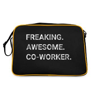 Freaking Awesome Co worker - Retro Bag - black/gold - Back