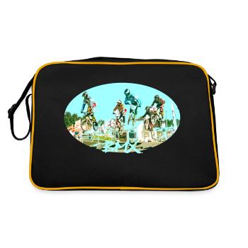 BMX Rennen - Retro Tasche - Schwarz/Gold - Hinten