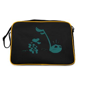 Le dièse collant - Sac Retro - noir/or - Dos
