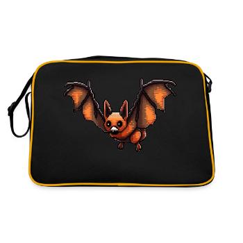 Flying fox in retro gaming style of the 90s - Retro Bag - black/gold - Back