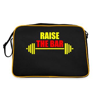 Haussez la barre jaune et rouge - Sac Retro - noir/or - Dos
