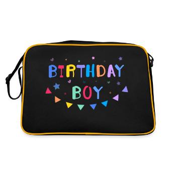 TYPO DE GARÇON D’ANNIVERSAIRE - Sac Retro - noir/or - Dos