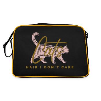 Poils de chats Je m’en fiche - Sac Retro - noir/or - Dos