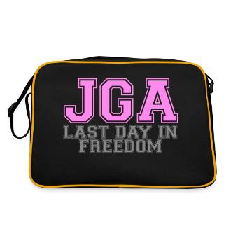 JGA - Last Day In Freedom - Retro Tasche - Schwarz/Gold - Hinten