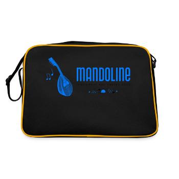Mandoline Instrument des Jahres (hellblau) - Retro Tasche - Schwarz/Gold - Hinten