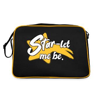 Stern lass mich sein - Poesie - Retro Tasche - Schwarz/Gold - Hinten