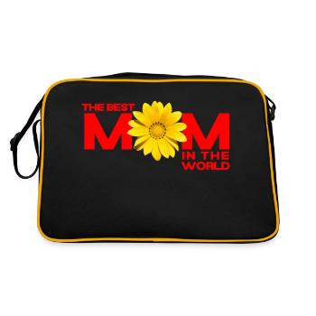 Die beste Mutter der Welt - Retro Tasche - Schwarz/Gold - Hinten