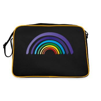 rainbow chakren - Retro Tasche - Schwarz/Gold - Hinten