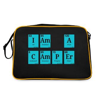 Je suis campeur - Sac Retro - noir/or - Dos