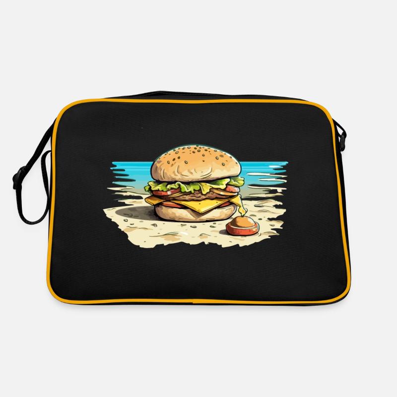 Hamburger à la plage n°2 Sac Retro
