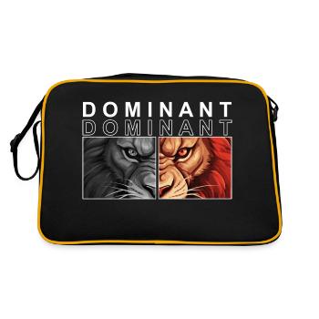 DOMINANT - Lion - Retro Bag - black/gold - Back
