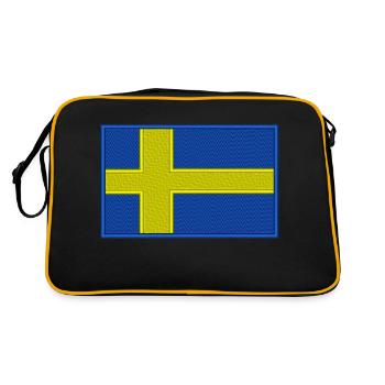 Sweden Sweden Nordic countries Scandinavia potatoes viking - Retro Bag - black/gold - Back