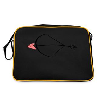 Cupid Arrow,Valentine's Day - Retro Bag - black/gold - Back
