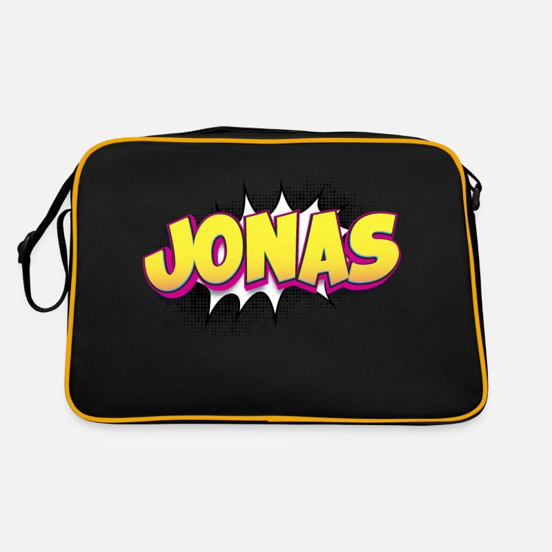 Jonas Benutzerdefinierter Name Comic-Stil Pop-Art, Jonas Retro Tasche