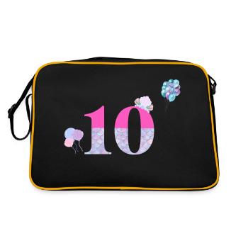 10th anniversary mermaid - Retro Bag - black/gold - Back