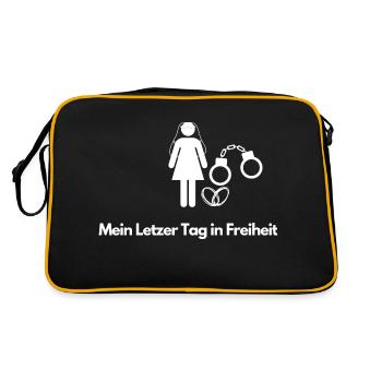 Junggesellinnen Abend - Retro Tasche - Schwarz/Gold - Hinten