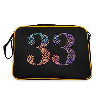 33rd Birthday Leopard - Retro Bag - black/gold - Back