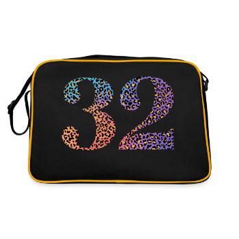 32e anniversaire léopard - Sac Retro - noir/or - Dos