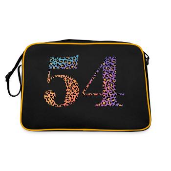 54th Birthday Leopard - Retro Bag - black/gold - Back