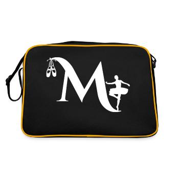 Lettre m ballerine - Sac Retro - noir/or - Dos