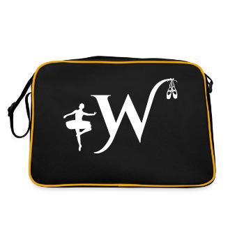 Lettre w ballerine - Sac Retro - noir/or - Dos