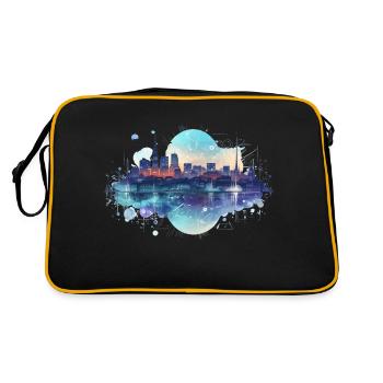 Digital City - Retro Tasche - Schwarz/Gold - Hinten