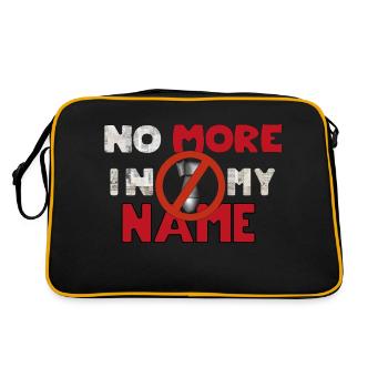 Nicht mehr in meinem Namen - Retro Tasche - Schwarz/Gold - Hinten
