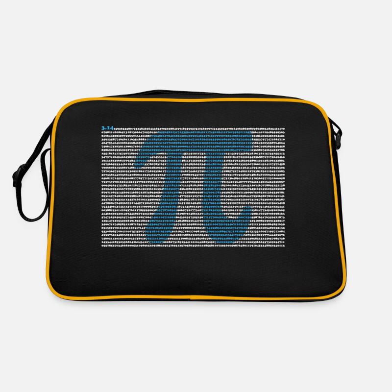 pi chemise 3, 14 pi nombre symbole math science geek - Sac Retro - noir/or