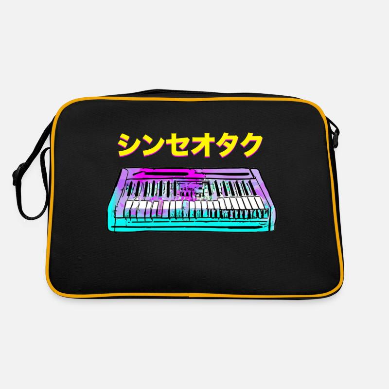 SYNTH GEEK JAPANISCH - Retro Tasche - Schwarz/Gold