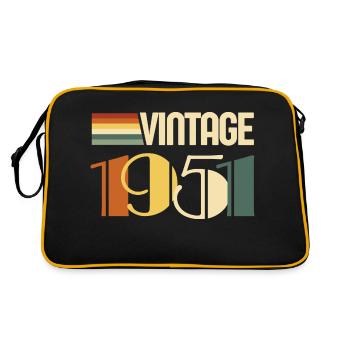 Vintage 1951 - 1951 Anniversary Gift - Retro Bag - black/gold - Back