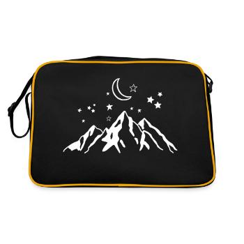 nuit étoilée - cadeau nature montagne - Sac Retro - noir/or - Dos