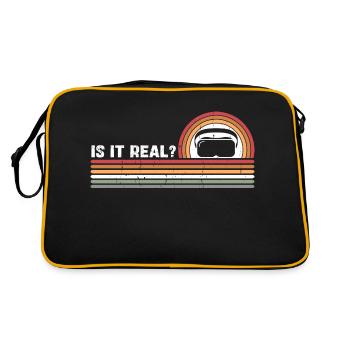 Ist Es Real? - Virtuelle Realität Digitale Welt - Retro Tasche - Schwarz/Gold - Hinten