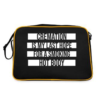 La crémation est mon dernier espoir pour un corps chaud et fumant - Sac Retro - noir/or - Dos