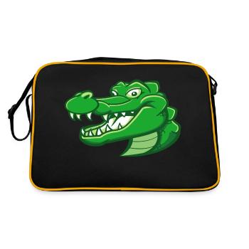 Walter the Crocodile - Retro Bag - black/gold - Back