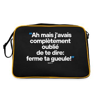 H - Citation célèbre de séries TV / films - Sac Retro - noir/or - Dos