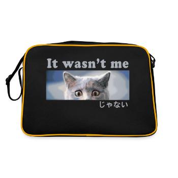 Busted? It Wasn't Me! Guilty Cat - Retro Bag - black/gold - Back