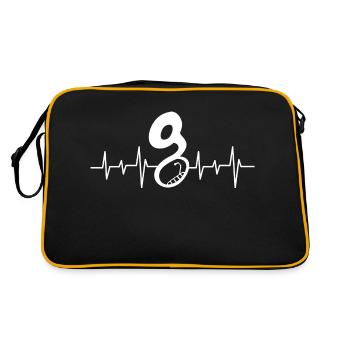 Sousaphone Heartbeat Ecg Musicien de fanfare - Sac Retro - noir/or - Dos