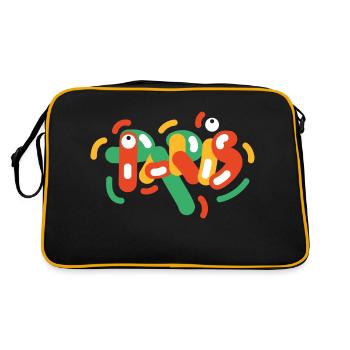 PARIS - Retro Tasche - Schwarz/Gold - Hinten