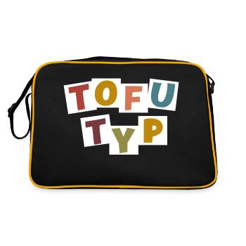 Tofu-Typ - Retro Tasche - Schwarz/Gold - Hinten