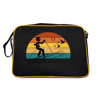 Motivational climbing. Today will be a good day. - Retro Bag - black/gold - Back