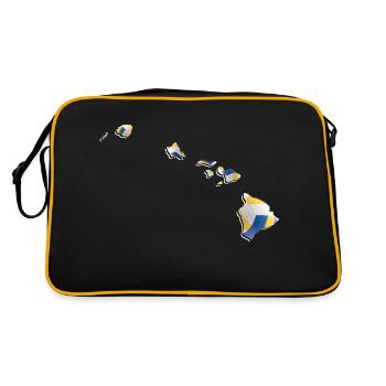 Real Volleyball in the Hawaii State Map - Retro Bag - black/gold - Back