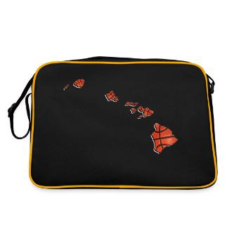 Real Basketball in the Hawaii State Map - Retro Bag - black/gold - Back